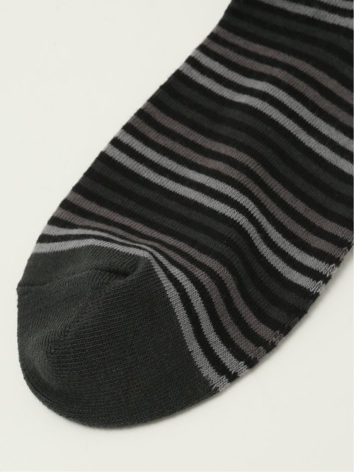 ストレッチ抗菌防臭 グラデーションボーダー アンクルソックス