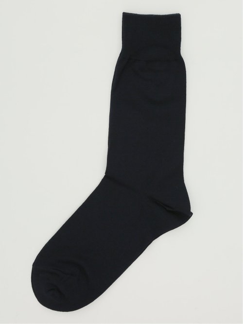 抗菌防臭 平無地クルーソックス