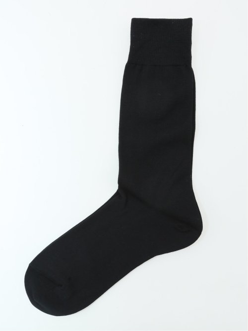 抗菌防臭 平無地クルーソックス