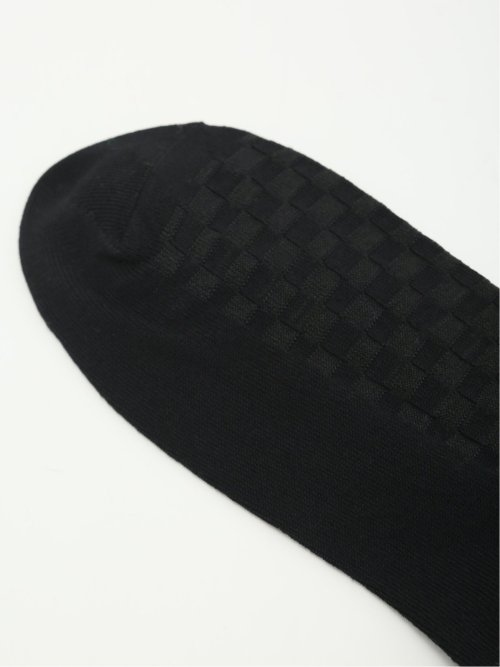 抗菌防臭 市松柄クルーソックス