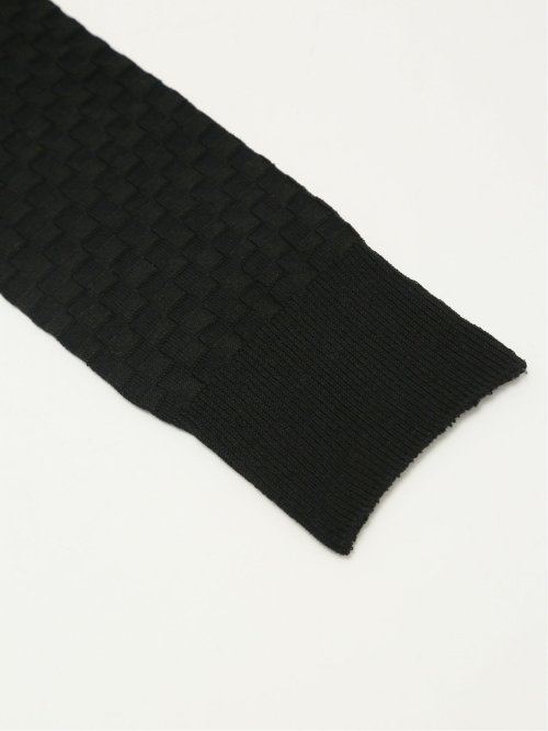 ストレッチ抗菌防臭 市松柄クルーソックス