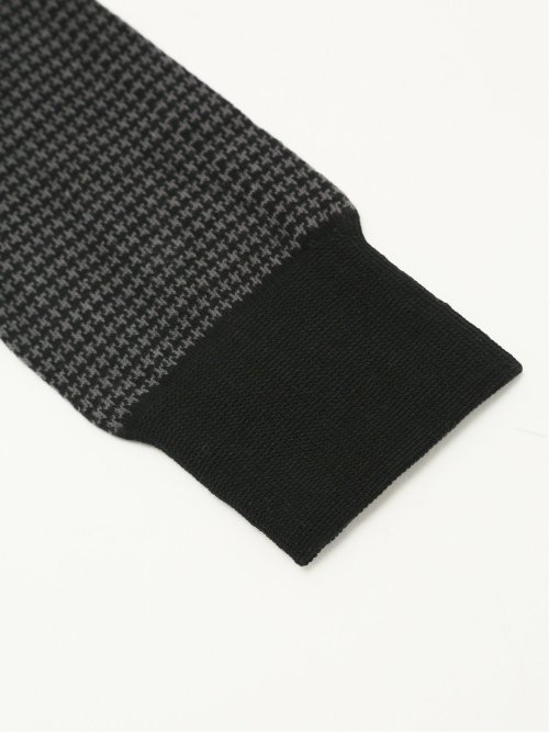 抗菌防臭 千鳥柄クルーソックス