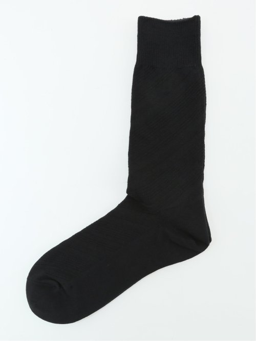 ストレッチ抗菌防臭 斜め柄クルーソックス