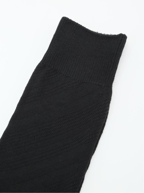 ストレッチ抗菌防臭 斜め柄クルーソックス