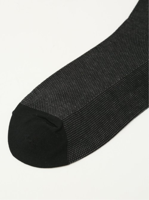 抗菌防臭 バーズアイ柄クルーソックス