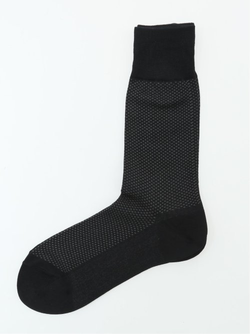 抗菌防臭 ドット柄クルーソックス