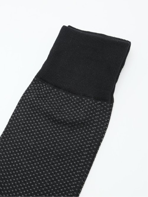 抗菌防臭 ドット柄クルーソックス