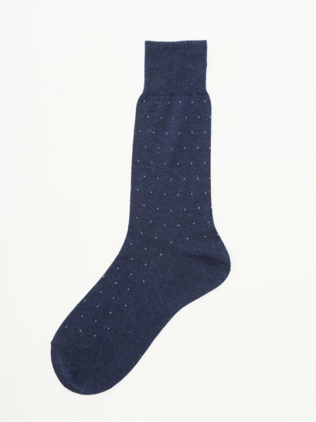 抗菌防臭 ドット柄クルーソックス