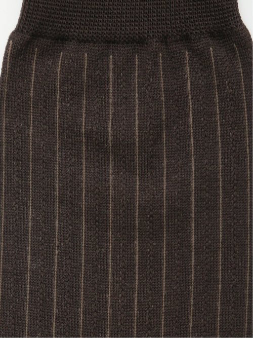 抗菌防臭 ストライプ柄クルーソックス