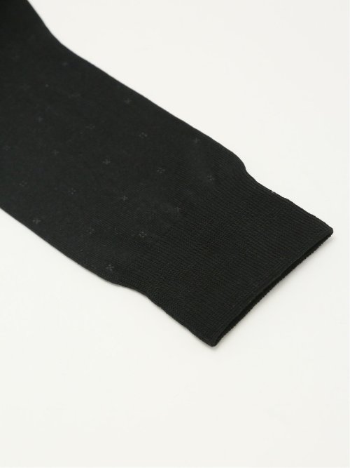 抗菌防臭 小紋柄クルーソックス