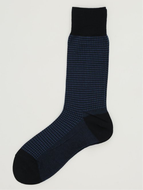 抗菌防臭 千鳥柄クルーソックス