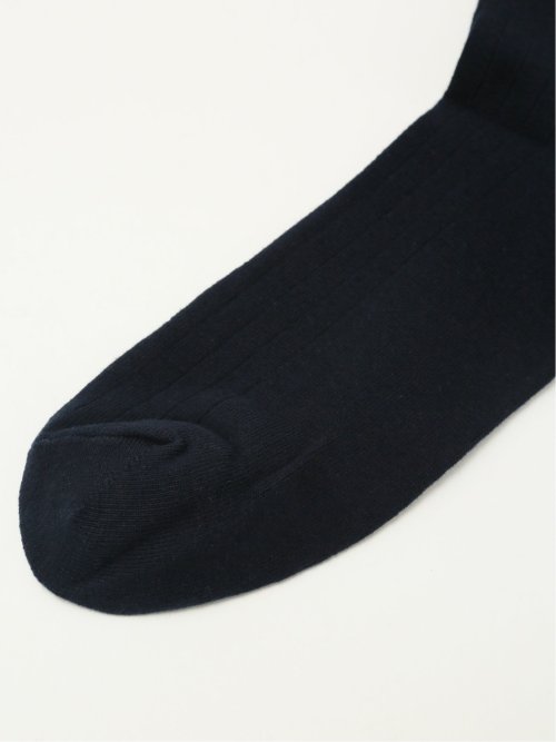 ストレッチ抗菌防臭 リブ無地クルーソックス