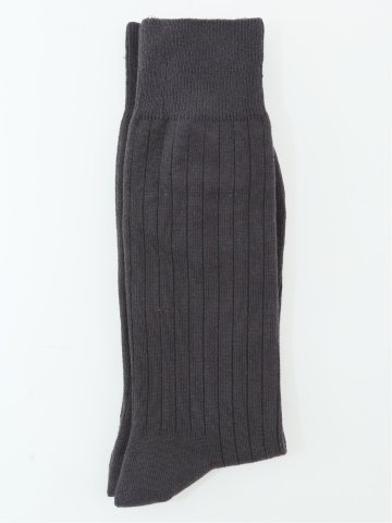 ストレッチ抗菌防臭 リブ無地クルーソックス