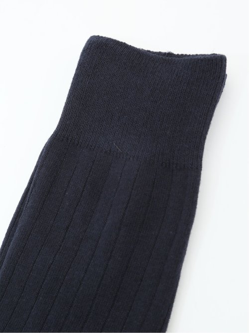ストレッチ抗菌防臭 リブ無地クルーソックス