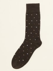 抗菌防臭 中ドット柄クルーソックス