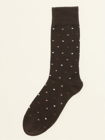 抗菌防臭 中ドット柄クルーソックス