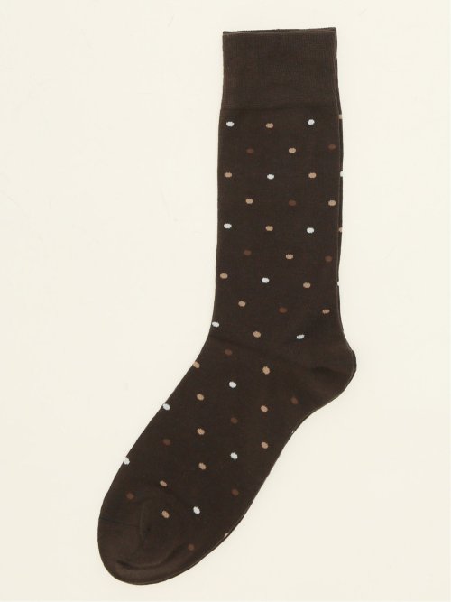 抗菌防臭 中ドット柄クルーソックス