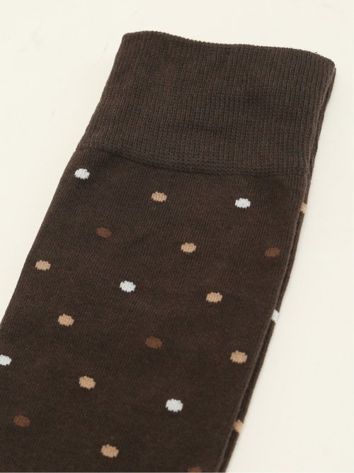 抗菌防臭 中ドット柄クルーソックス