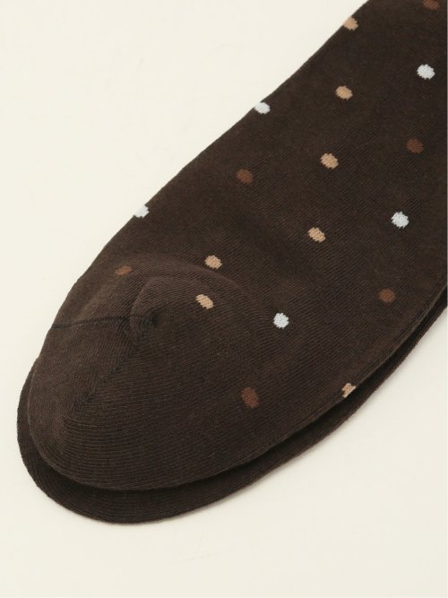 抗菌防臭 中ドット柄クルーソックス