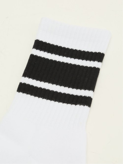 抗菌防臭 ライン入りロゴ刺繍 ショートソックス