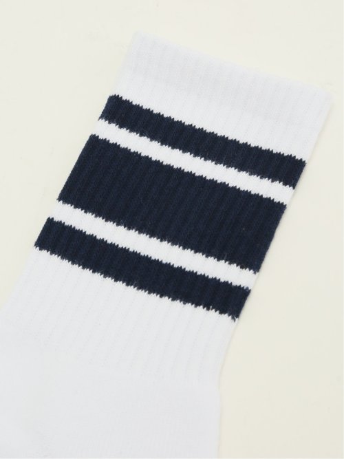 抗菌防臭 ライン入りロゴ刺繍 ショートソックス