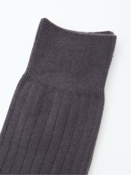 【大きいサイズ】グランバック/GRAND-BACK ストレッチ抗菌防臭 リブ無地クルーソックス