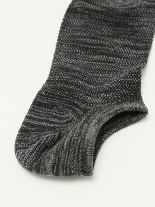 【大きいサイズ】グランバック/GRAND-BACK ストレッチ抗菌防臭 メランジメッシュ アンクルソックス