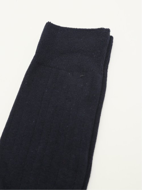 【大きいサイズ】グランバック/GRAND-BACK ストレッチ抗菌防臭 リブ無地クルーソックス
