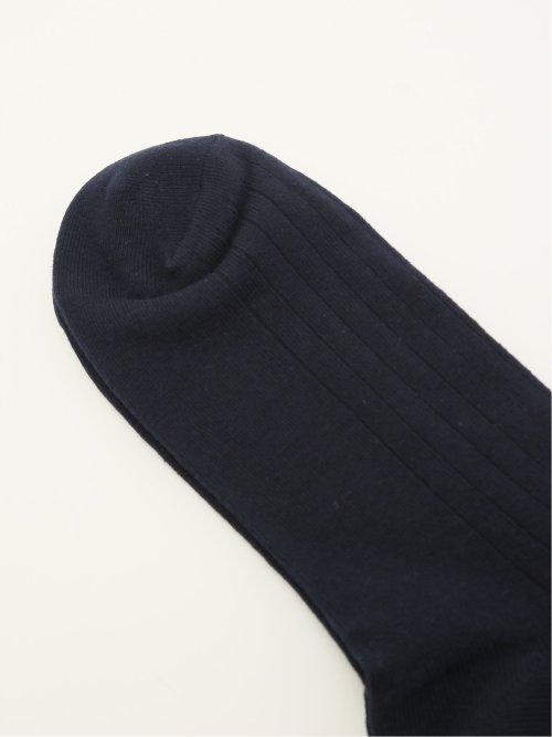 【大きいサイズ】グランバック/GRAND-BACK ストレッチ抗菌防臭 リブ無地クルーソックス