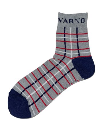 【大きいサイズ】バーニ ヴァーノ/BARNI VARNO 格子柄 ミドル丈ソックス