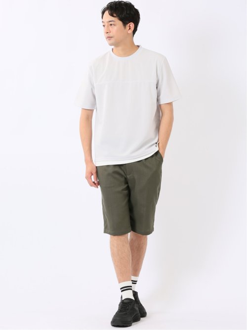 ストレッチ テックリネン パナマ バックシャーリング ショート パンツ メンズ