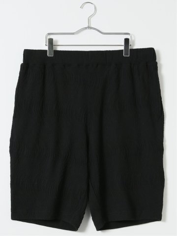 【大きいサイズAUVIEUX CONTINENT by gim ストレッチ ウォッシャブル ブリスター ショート パンツ(セットアップ可能)