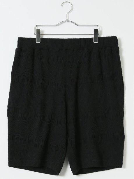 【大きいサイズAUVIEUX CONTINENT by gim ストレッチ ウォッシャブル ブリスター ショート パンツ(セットアップ可能)