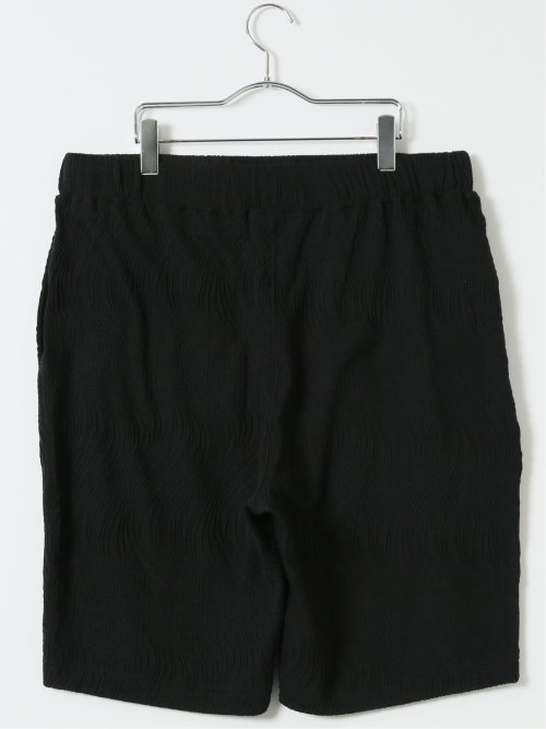 【大きいサイズAUVIEUX CONTINENT by gim ストレッチ ウォッシャブル ブリスター ショート パンツ(セットアップ可能)