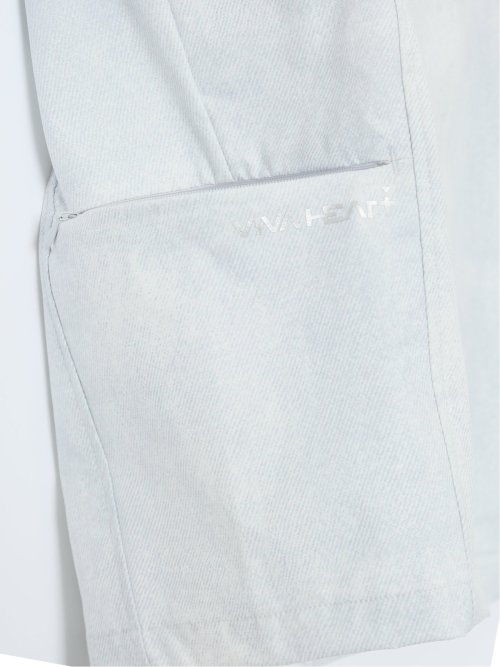 【大きいサイズ】ビバハート/VIVA HEART 撥水 デニムプリント ハーフパンツ