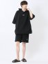 Sauna Camp×T/Q パイルショーツ ショートパンツ 黒 メンズ(セットアップ可能)