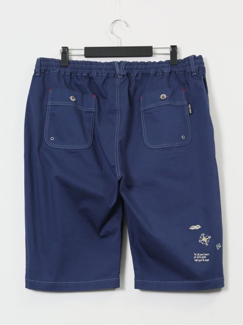 【大きいサイズ】シナコバ/SINA COVA ストレッチサテン マリンショーツ