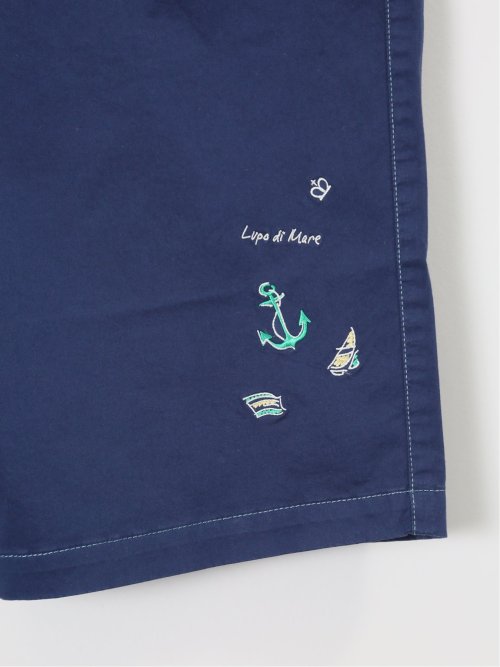 【大きいサイズ】シナコバ/SINA COVA ストレッチサテン マリンショーツ