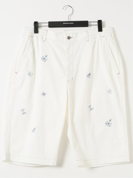 【大きいサイズ】シナコバ/SINA COVA ストレッチ 飛び柄 ショート パンツ