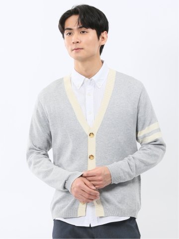 ウォッシャブル Vネック ニットカーディガン