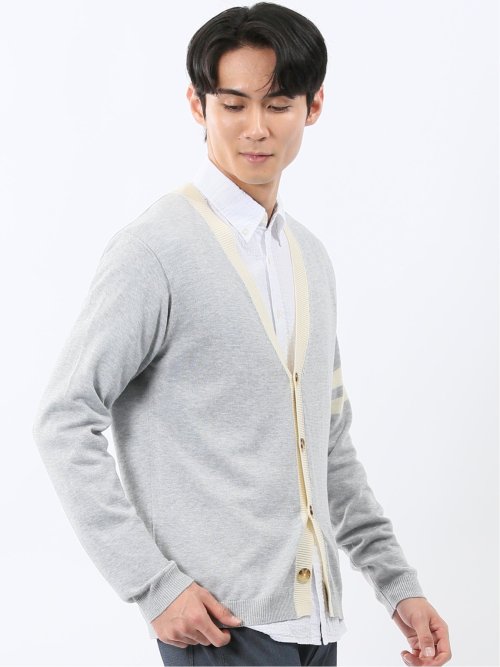 ウォッシャブル Vネック ニットカーディガン