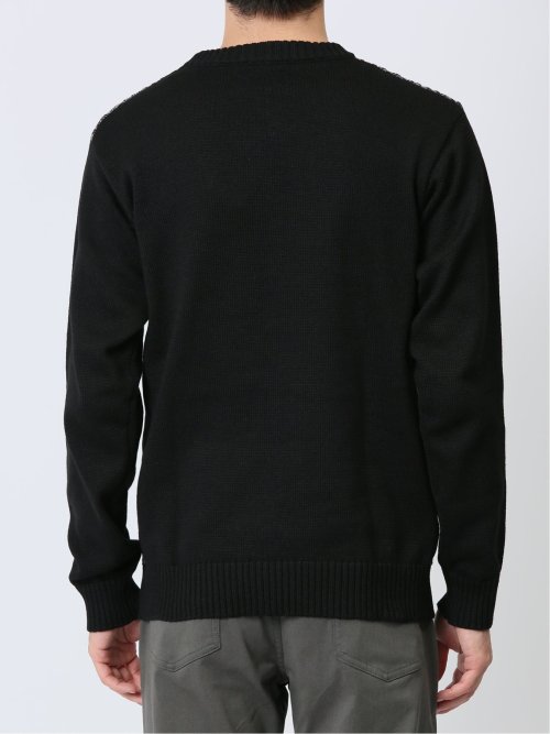 二重臼柄 クルーネックニット