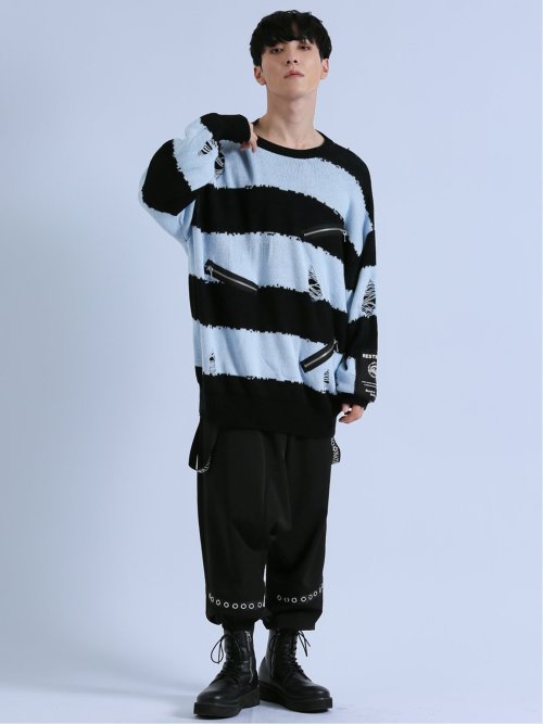 SD×PSYCHONATION ダメージボーダー クルーニット