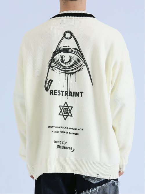 SD×PSYCHONATION アイコンワッペン ニットカーディガン