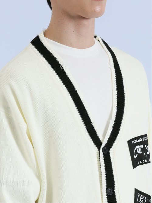 SD×PSYCHONATION アイコンワッペン ニットカーディガン