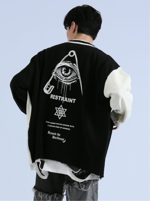 SD×PSYCHONATION アイコンワッペン ニットカーディガン