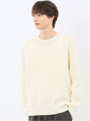 ウォッシャブル ストレッチ クルーニット