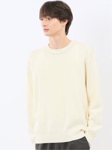 ウォッシャブル ストレッチ クルーニット