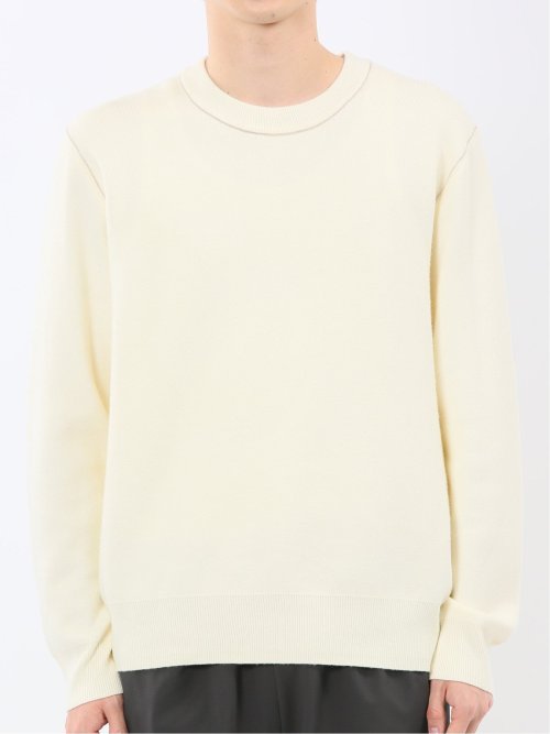 ウォッシャブル ストレッチ クルーニット