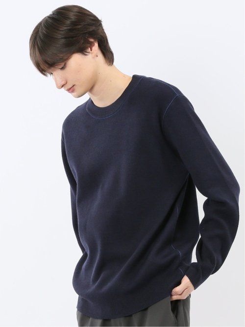 ウォッシャブル ストレッチ クルーニット